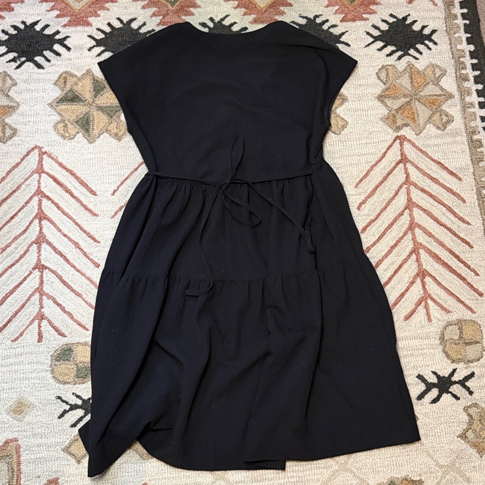 Calvin Klein A Line Split Neck Tiered Dress 2 - Picture 5 of 5